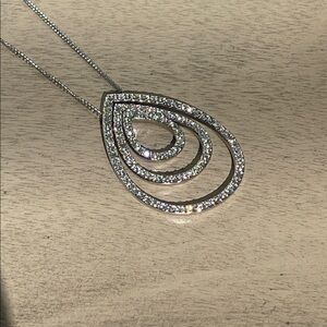 Crystal large Teardrop Necklace